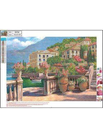 CENTRUM Diamond Painting 30*40cm. Søbred m. huse