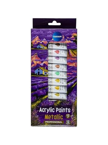 CENTRUM Acrylfarver. 12 tuber á 12 ml.