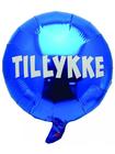 SCANSEASON Folieballon 35 cm. Blå/Tillykke
