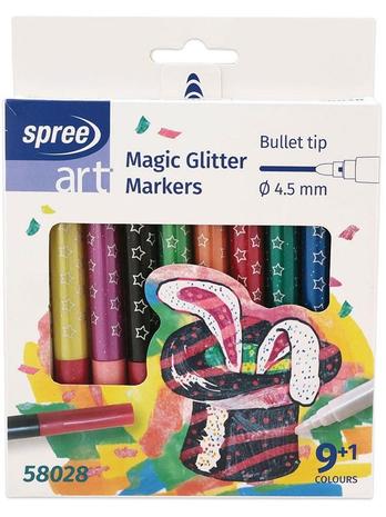 SPREE Magic Markers Glitter 9+1 farver