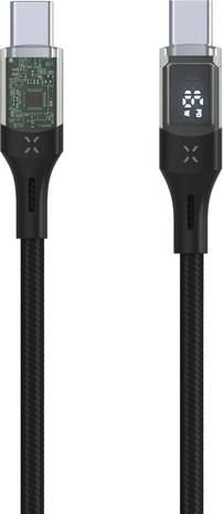 FIXED LED Charging Display USB-C/C 100W cable 1.2m - Black