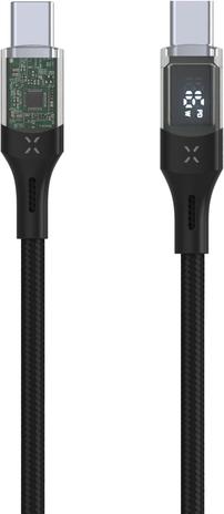 FIXED LED Charging Display USB-C/C 100W cable 2m - Black – kuva 3/7