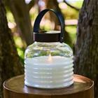 Aurinkokäyttöinen LED-valaisin Aston Jar, korkeus 20 cm, musta/ruskea, IP44