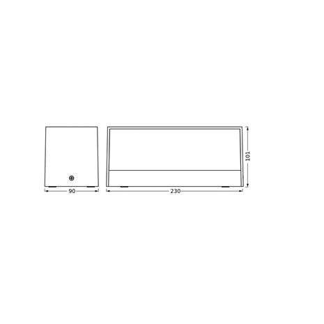 OSRAM LED-ulkoseinälamppu ENDURA STYLE IDRI, tummanharmaa, IP65 – kuva 1/2