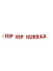 SCANSEASON Guirlande HIP HIP HURRA rød glitter