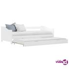 vidaXL Ulosvedettävä Vuodesohva Mänty Valkoinen 200x90 cm