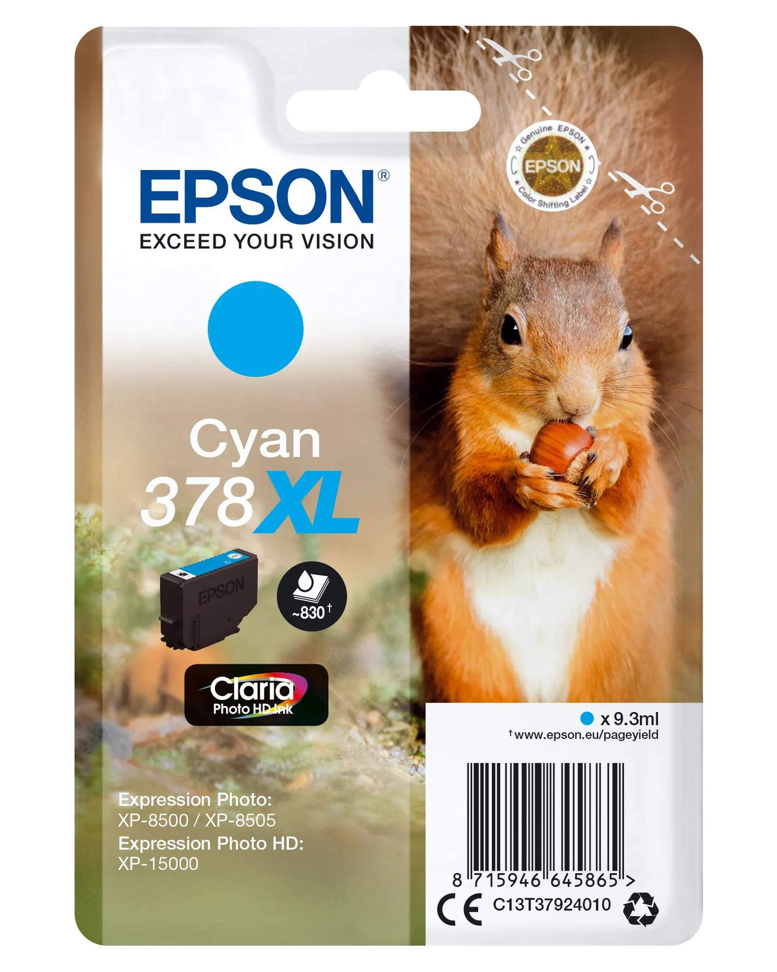 Epson Claria Photo HD 378XL mustekasetti (syaani)