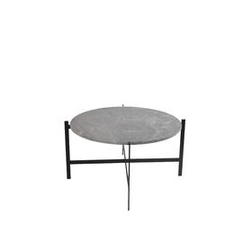 OX Denmarq Deck Large Pöytä, Harmaa Marmori/Musta