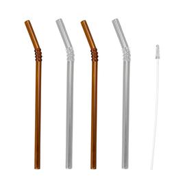 By On Smile Straw Reusable Glass, 4-Pack