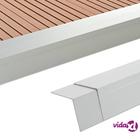 vidaXL Reunuslauta 5 kpl alumiini 170 cm hopea