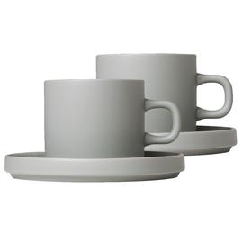 Blomus Mio-kahvimuki ja lautanen, 2-pack Mirage grey
