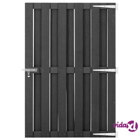vidaXL Puutarhaportti WPC 100x150 cm harmaa – kuva 7/8