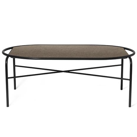 Warm Nordic Secant coffee table Oval, black/antique Guild