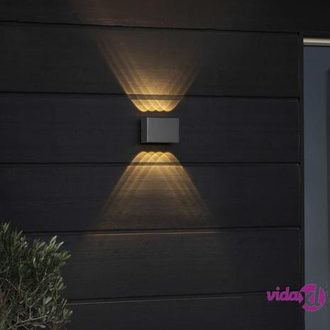 Konstsmide Chieri seinävalaisin 2x4 LED antrasiitti