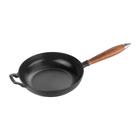 STAUB Vintage paistinpannu puukahvalla Ø24 cm Musta