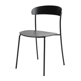 New Works Missing Chair Without Armrest, Black Oak