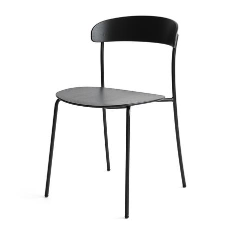 New Works Missing Chair Without Armrest, Black Oak