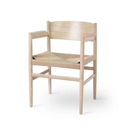Mater Nestor Armchair, Matte Lacquered Oak / Paper String