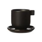 ERNST Coffee Cup With Saucer, Black
