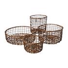 ERNST Baskets Bamboo 4-pack, Dark Brown