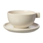 ERNST Teacup With Saucer, White Sand