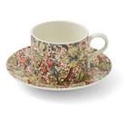 Spode Morris & Co Teacup With Saucer, Golden Lily