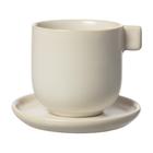 ERNST Coffee Cup With Saucer, White Sand