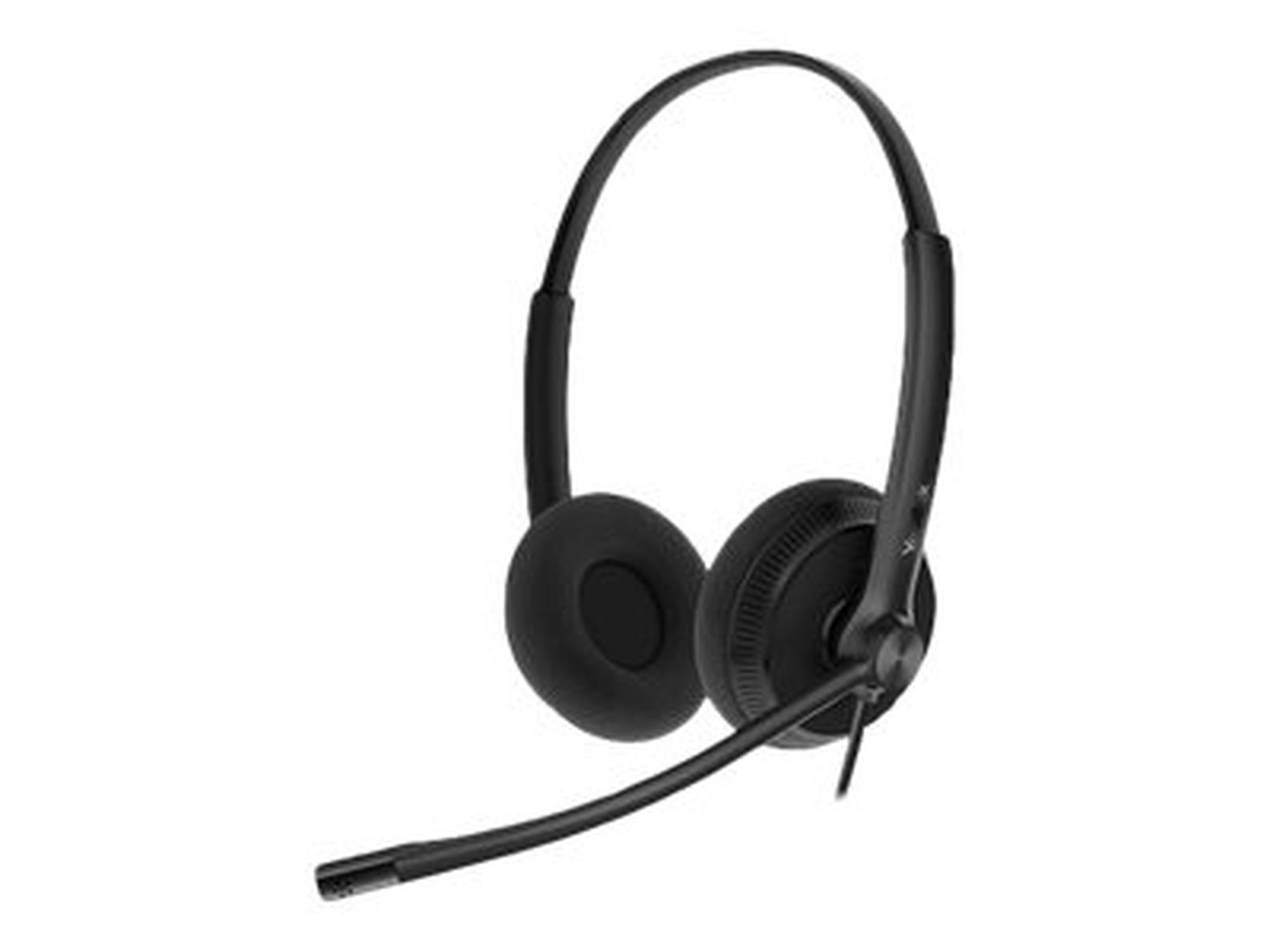 Yealink YHS34 Dual - Kuulokkeet - på øret - kabling - Quick Disconnect - lajittelu