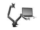Multibrackets M VESA Gas Lift Arm Dual Arm w. Laptop Holder Black, pöytäteline 15-32" näytölle ja kannettavalle