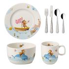Villeroy & Boch Lastenastiasto 7 Palaa Happy Bear - Lasten astiastot Posliini Multi - 14-8664-8435