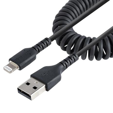StarTech.com Coiled Apple Lightning to USB Cable for iPhone iPod iPad - 100cm