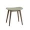 Muuto Fiber rahi Dusty green, tummanruskeaksi petsatut puujalat – kuva 3