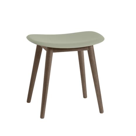 Muuto Fiber rahi Dusty green, tummanruskeaksi petsatut puujalat