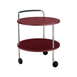 SMD Design Trolley Round basic -tarjoiluvaunu Viininpunainen, kromirunko