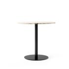 MENU Harbour Column -ruokapöytä Marble offwhite, ä¸ 80 cm, musta runko