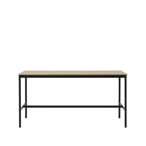 Muuto Base High -baaripöytä Oak, musta runko, vanerireuna, l 85 p 190 k 95