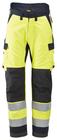 Snickers Workwear 6663 Toppahousut huomioväri, keltainen/ laivastonsininen 112