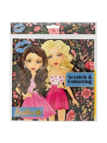 Besties Scratch & Coloring Book