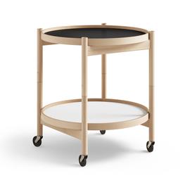 Brdr. Krä¼ger Bä¸lling Tray Table model 50 -rullapöytä Base, öljytty pyökkirunko