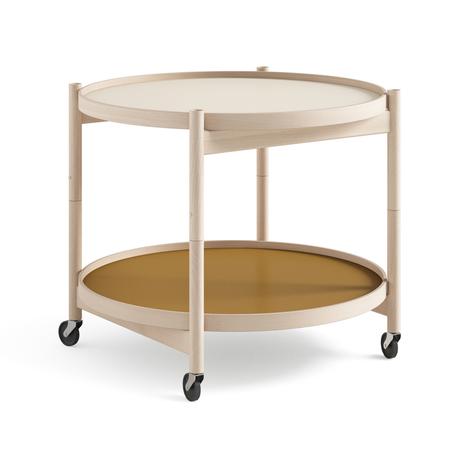 Brdr. Krä¼ger Bä¸lling Tray Table model 60 rullapöytä Sunny, käsittelemätön pyökkirunko