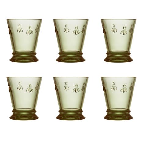La Rochére Bee water glass green 6 kpl