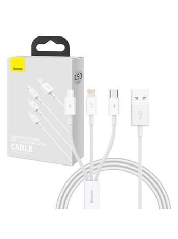Baseus Quick Charge USB to M+L+C Superior Data 3.5A 0.5m
