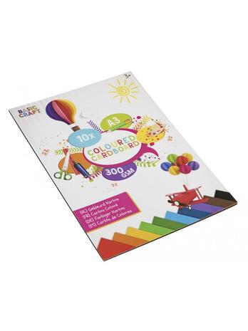 Creative Craft Group - Colored Cardboard A3 10 Sheets 300 gsm