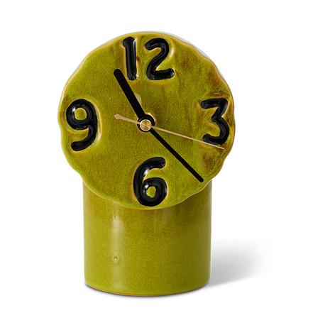 HKliving Retro keramiikkakello 18 cm Oliivi