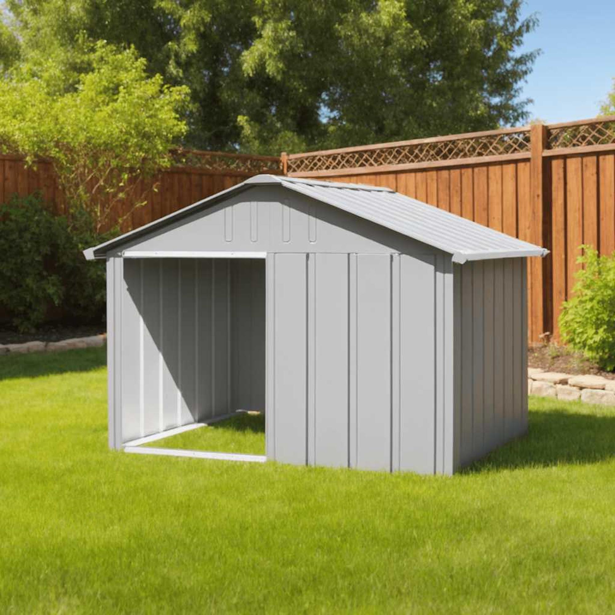 vidaXL Koirankoppi harmaa 116,5x103x81,5 cm galvanoitu teräs