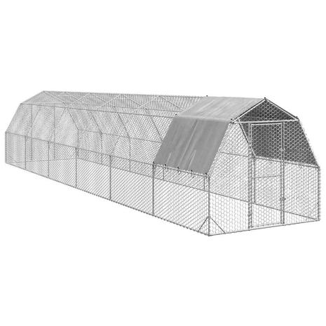 vidaXL Kanan juoksu katolla 2,5x12x2,25 m galvanoitua terästä – kuva 5/6