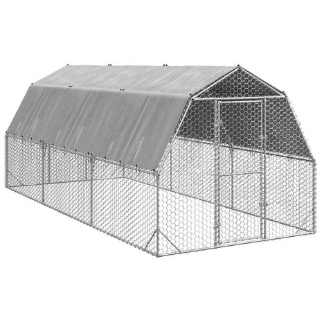 vidaXL Kanan juoksu katolla 2,5x6x2,25 m galvanoitua terästä – kuva 5/6