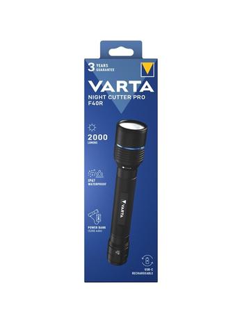 Varta 18920101111 - Ladattava LED-taskulamppu NIGHT CUTTER PRO F20R LED/USB IP67