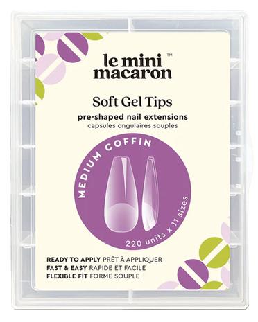 Le Mini Macaron Le Gel Soft Gel Tips Medium Coffin