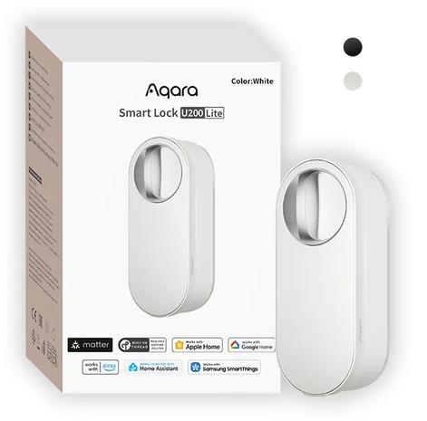 Aqara Smart Lock U200 Lite Kit -älylukko, valkoinen (Homekit, Matter, Thread)